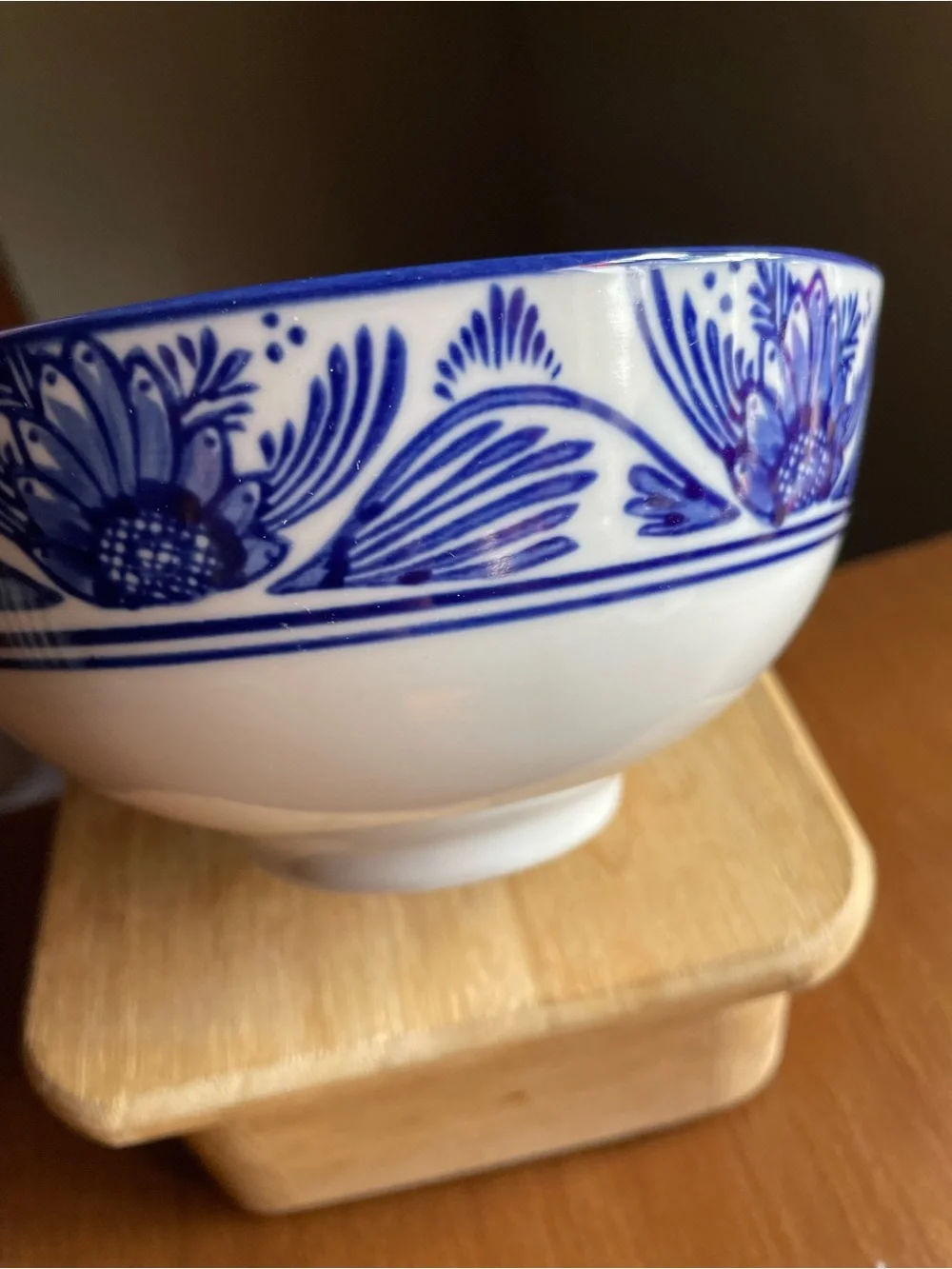 Pottery Barn Ceramic Elsie Bowl Discontinued Replacement Piece - Blue Floral 6